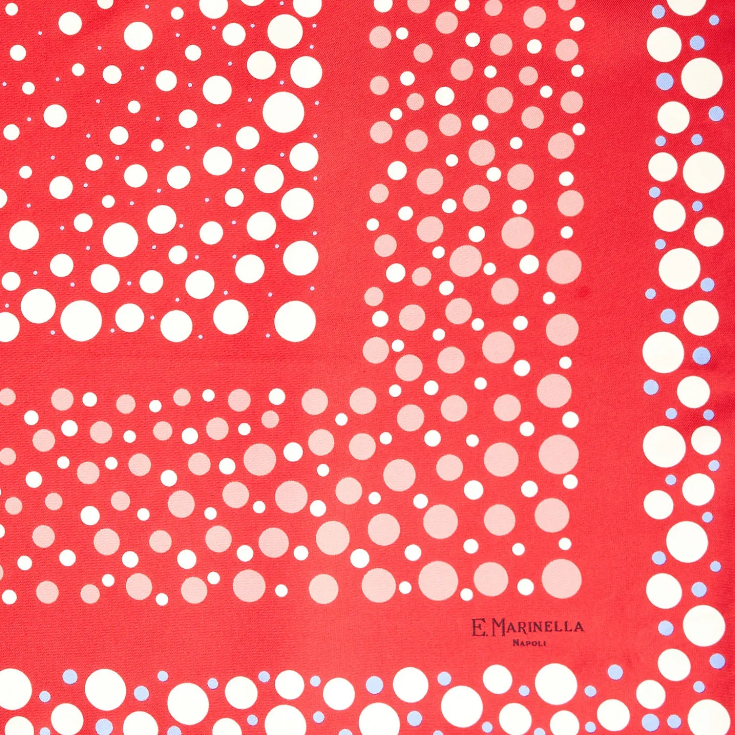 FOULARD IN SETA 65 ROSSO Eleganza a pois