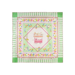FOULARD IN SETA 90 VERDE CHIARO La gelateria