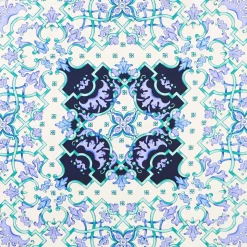 FOULARD IN SETA 90 VERDE CHIARO Maiolica mediterranea