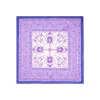 FOULARD IN SETA 90 VIOLA Motivo damascato