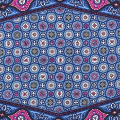 FOULARD ROMBO IN SETA AZZURRO POLVERE Microfantasia fiore