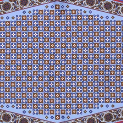 FOULARD ROMBO IN SETA AZZURRO POLVERE Microfantasia fiore
