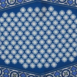 FOULARD ROMBO IN SETA BLUETTE Microfantasia fiore