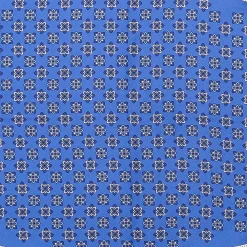 FOULARD ROMBO IN SETA BLU Microfantasia fiore
