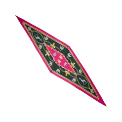 FOULARD ROMBO IN SETA FUCSIA Collezione lucky charm