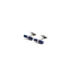 GEMELLI DA POLSO BARRETTA CON LAPIS In argento
