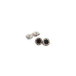 GEMELLI DA POLSO DOPPIATI OTTAGONALI Con onice in argento