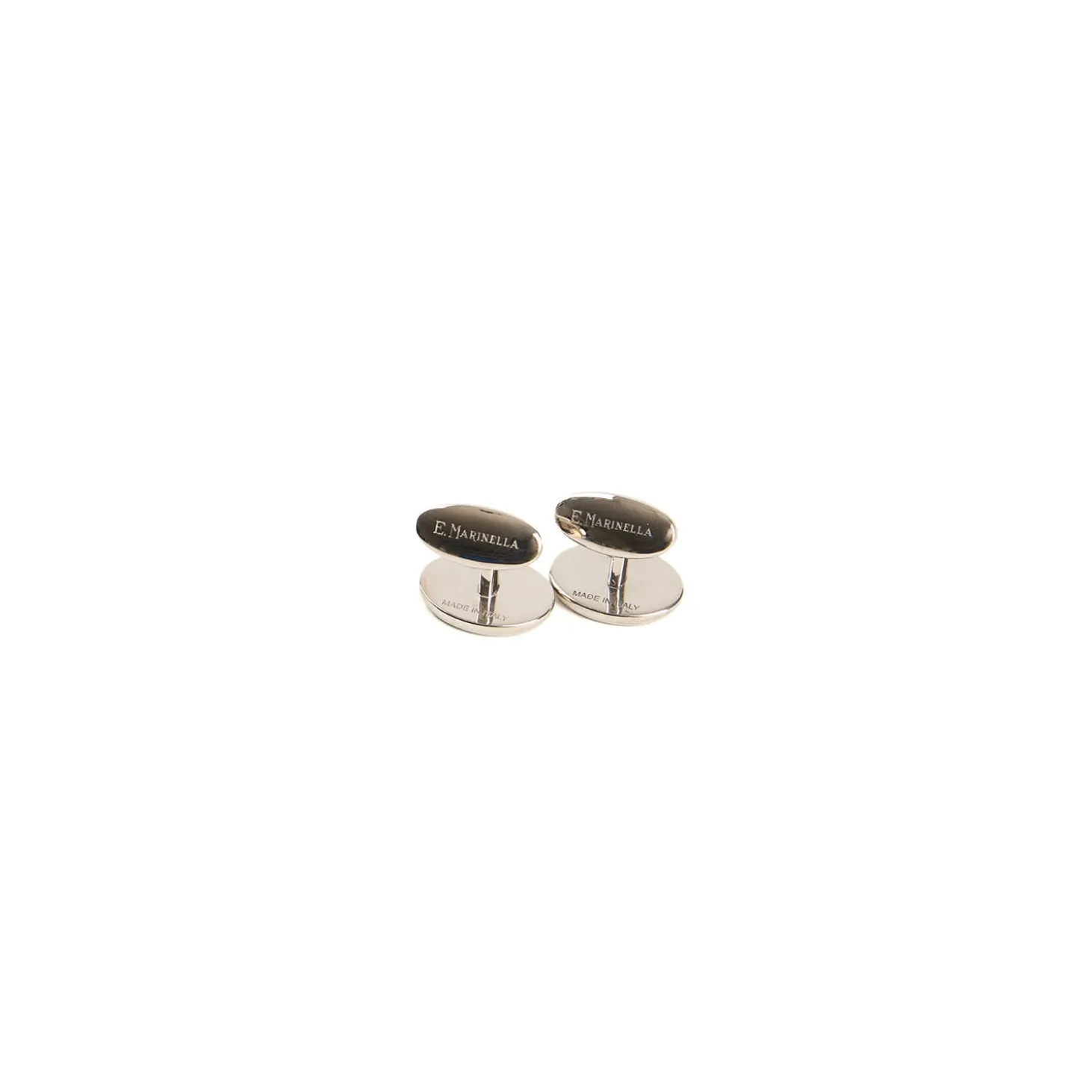 GEMELLI DA POLSO IN ARGENTO BORDEAUXCon microfantasia fiore