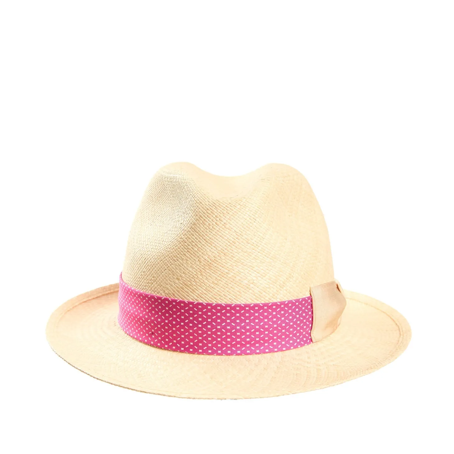 PANAMA MODELLO FEDERICO CON CINTA IN SETA FUCSIA, 56 CM E. marinella x borsalino