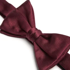 PAPILLON ANNODATO IN RASO DI SETA BORDEAUX Tinta unita