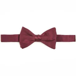 PAPILLON ANNODATO IN RASO DI SETA BORDEAUX Tinta unita