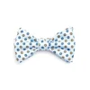 PAPILLON ANNODATO IN SETA AZZURRO Microfantasia fiore