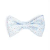 PAPILLON ANNODATO IN SETA AZZURRA Microfantasia fiore