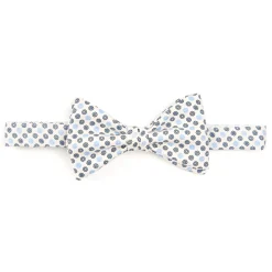 PAPILLON ANNODATO IN SETA BIANCO Microfantasia fiore