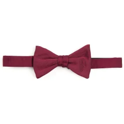 PAPILLON ANNODATO IN SETA BORDEAUX Tinta unita