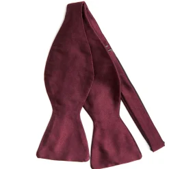 PAPILLON DA ANNODARE IN RASO DI SETA BORDEAUX Tinta unita