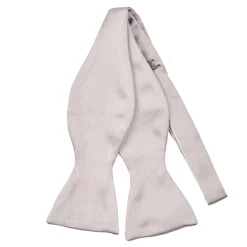 PAPILLON DA ANNODARE IN RASO DI SETA GRIGIO Tinta unita