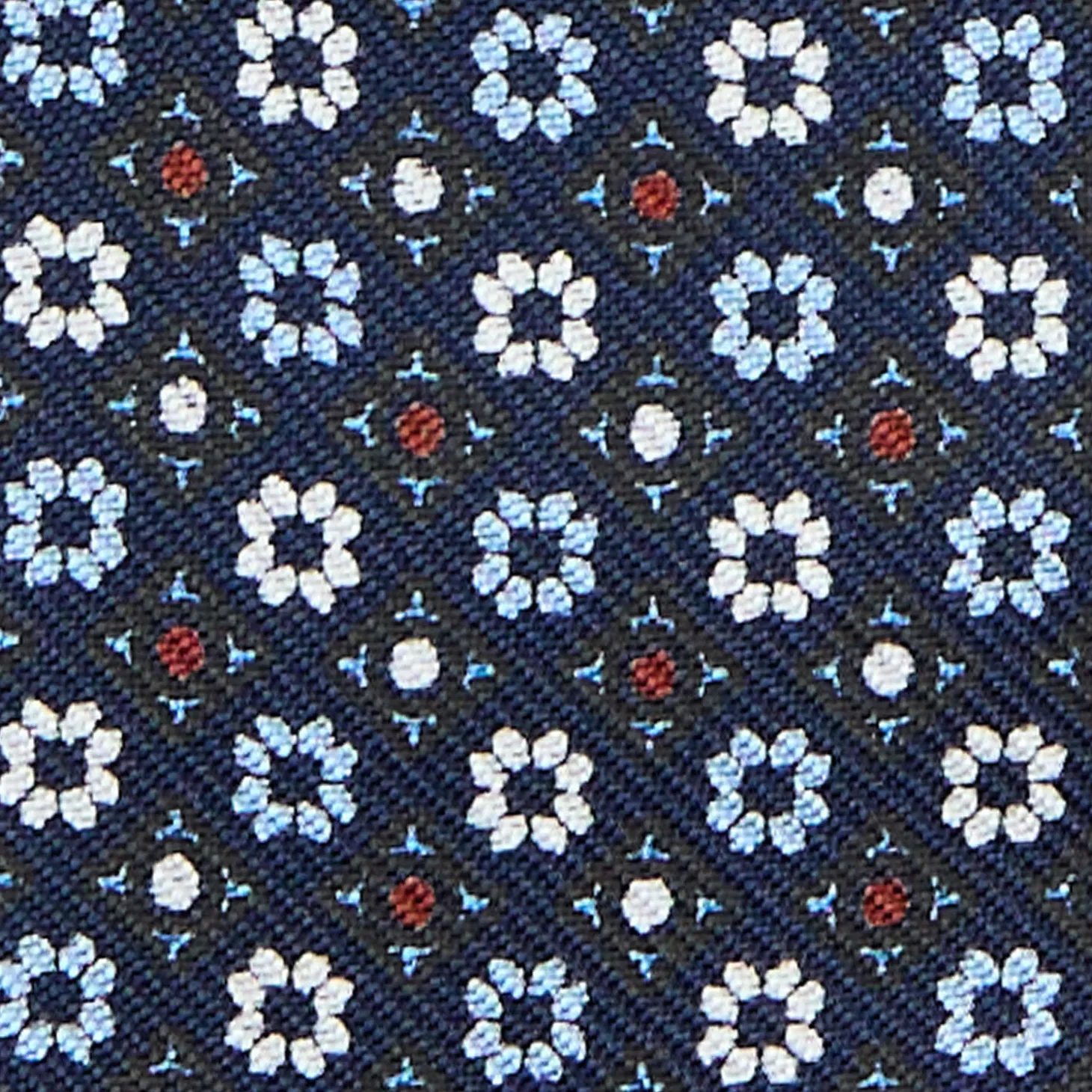 PAPILLON DA ANNODARE IN SETA BLU SCURO Microfantasia fiore