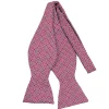 PAPILLON DA ANNODARE IN SETA BORDEAUX Microfantasia fiore