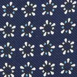 PAPILLON DA ANNODARE IN SETA BLU SCURO Microfantasia fiore