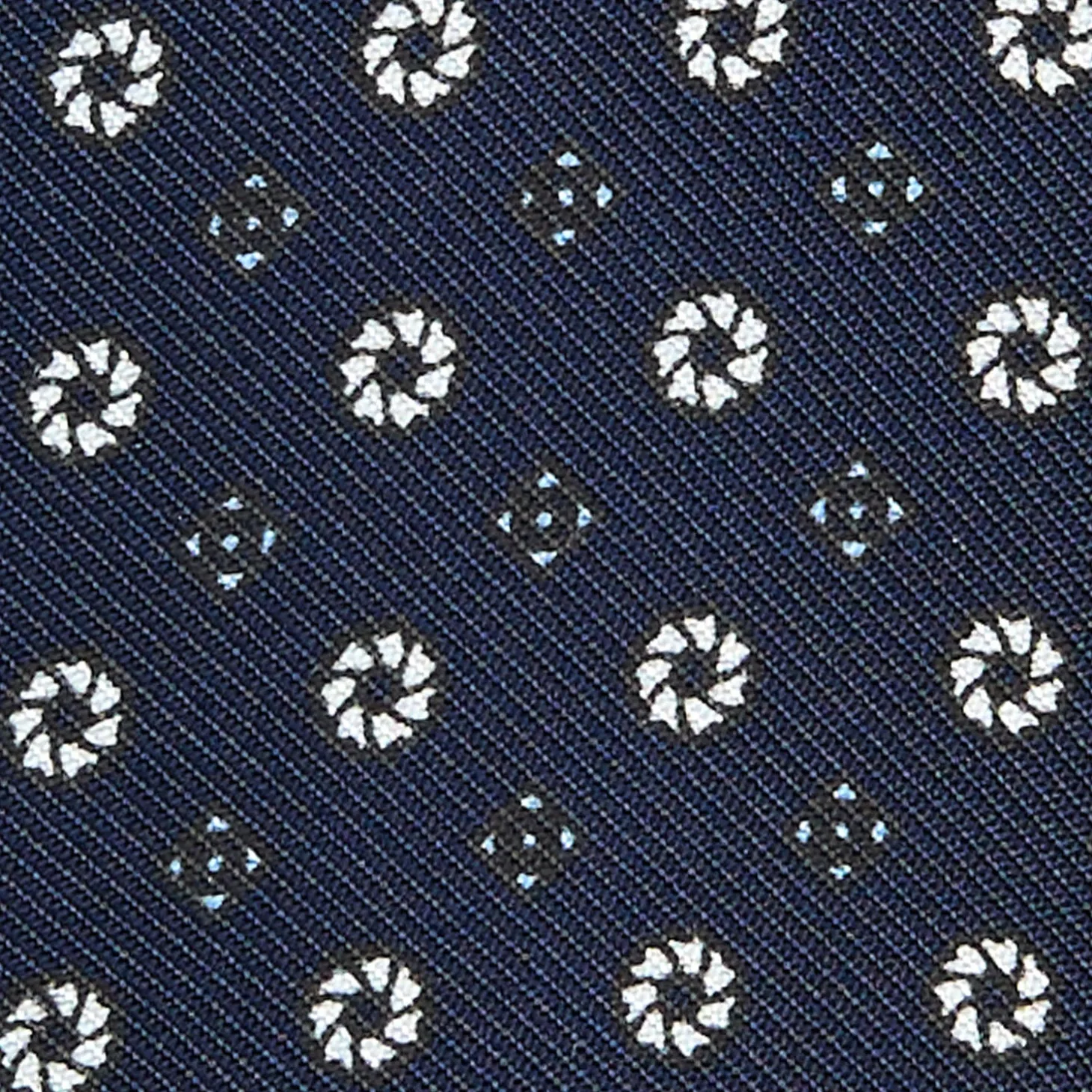 PAPILLON DA ANNODARE IN SETA BLU SCURO Microfantasia fiore