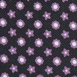 PAPILLON DA ANNODARE IN SETA NERO Microfantasia fiore