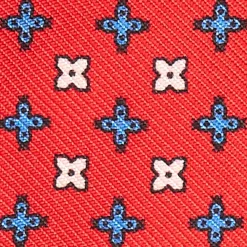 PAPILLON DA ANNODARE IN SETA ROSSO Microfantasia fiore