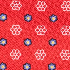 PAPILLON DA ANNODARE IN SETA ROSSO Microfantasia fiore