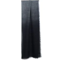 PASHMINA NERA E GRIGIA EFFETTO SFUMATO In cashmere