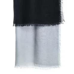 PASHMINA NERA E GRIGIA EFFETTO SFUMATO In cashmere
