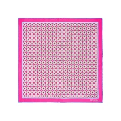 POCHETTE DA TASCHINO IN SETA STAMPATA A MANO FUCSIA Macrofantasia fiore
