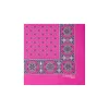 POCHETTE DA TASCHINO IN SETA STAMPATA A MANO FUCSIA Microfantasia fiore