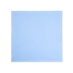 POCHETTE DA TASCHINO IN SETA STAMPATA A MANO AZZURRA Microfantasia fiore