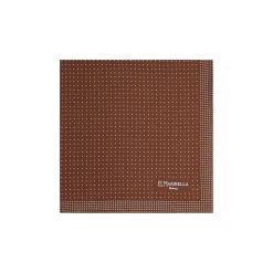 POCHETTE DA TASCHINO IN SETA STAMPATA A MANO MARRONEPois