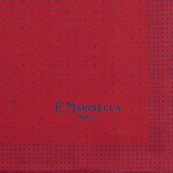 POCHETTE DA TASCHINO IN SETA STAMPATA A MANO BORDEAUX Pois