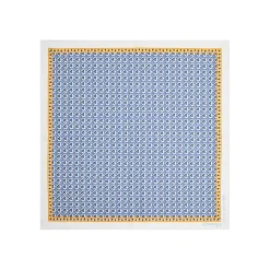 POCHETTE DA TASCHINO IN SETA STAMPATA A MANO BIANCA Fantasia archivio 1958