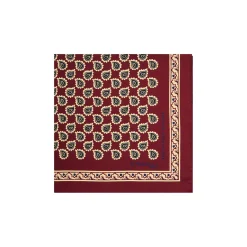 POCHETTE DA TASCHINO IN SETA STAMPATA A MANO BORDEAUX Fantasia archivio 1931