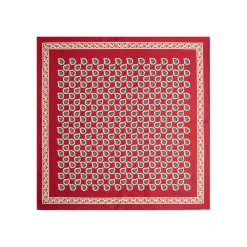 POCHETTE DA TASCHINO IN SETA STAMPATA A MANO BORDEAUX Fantasia archivio 1931