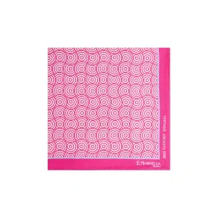 POCHETTE DA TASCHINO IN SETA STAMPATA A MANO FUCSIA Fantasia archivio 1968