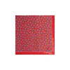 POCHETTE DA TASCHINO IN SETA STAMPATA A MANO ROSSO Fantasia archivio 1957