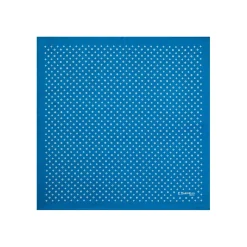 POCHETTE DA TASCHINO IN SETA STAMPATA A MANO BLU MEDIO Microfantasia fiore