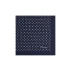POCHETTE DA TASCHINO IN SETA STAMPATA A MANO BLU SCURO Microfantasia fiore