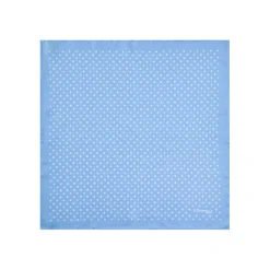 POCHETTE DA TASCHINO IN SETA STAMPATA A MANO AZZURRA Microfantasia fiore