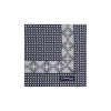 POCHETTE DA TASCHINO IN SETA STAMPATA A MANO BLU SCURO Microfantasia fiore