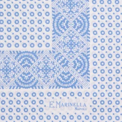 POCHETTE DA TASCHINO IN SETA STAMPATA A MANO BIANCA Microfantasia fiore