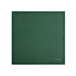 POCHETTE DA TASCHINO IN SETA STAMPATA A MANO VERDE SCURO Macrofantasia fiore