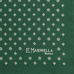 POCHETTE DA TASCHINO IN SETA STAMPATA A MANO VERDE SCURO Macrofantasia fiore