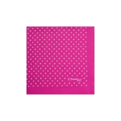 POCHETTE DA TASCHINO IN SETA STAMPATA A MANO FUCSIA Microfantasia fiore