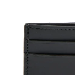 PORTACARTE DI CREDITO PICCOLO NERO In pelle liscia