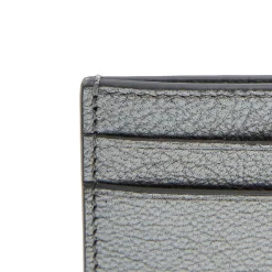 PORTACARTE DI CREDITO PICCOLO GRIGIO In pelle lisciapiombo